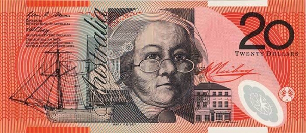 1988년에 발행해 현재까지 사용하고 있는 구권 호주 지폐다. △100달러에 ‘넬리 멜바’ △50달러에 ‘에디스 코완’ △20달러에 ‘메리 레이비’를 담고 있다.〈출처/호주연방준비은행〉